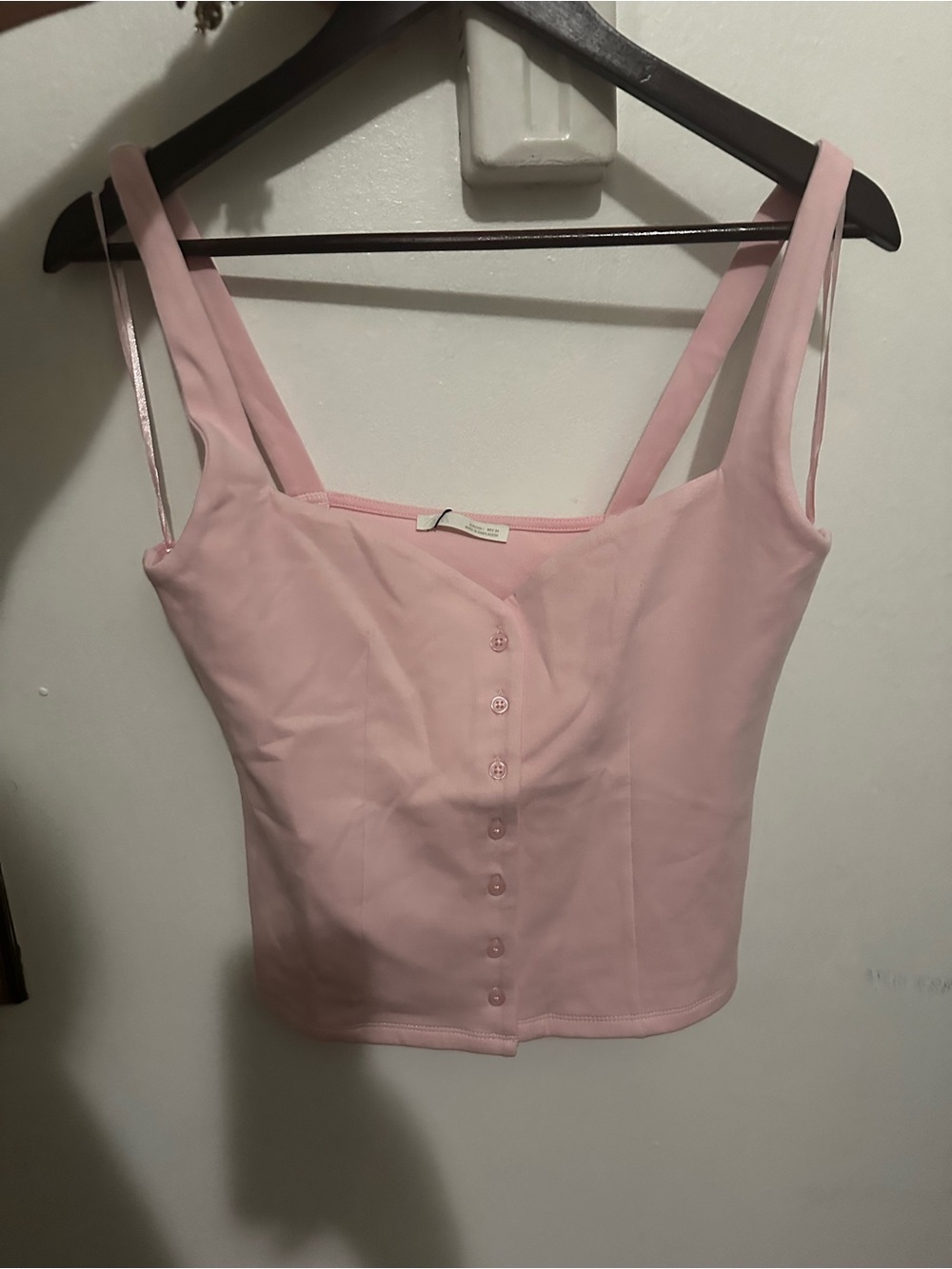 Zara Light Pink Button-Front Camisole